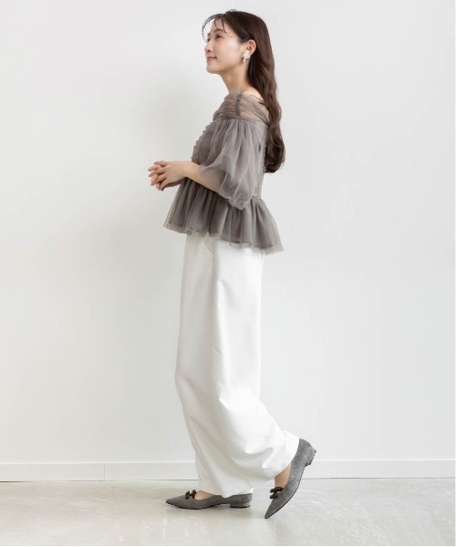 RANDA(ランダ)の「ミニリボンフラットパンプス(パンプス・レディース・グレー/アイボリー/ブラック・22.5/22/23/23.5/24/24.5/25/25.5/26)」の19枚目の写真