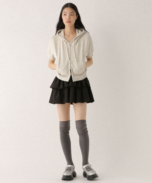 Heather(ヘザー)の「ダブルZIPフーディ 497312(パーカー・レディース・グレー系その他/グレー/スミクロ/オートミール・FREE)」の8枚目の写真