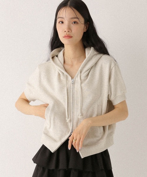 Heather(ヘザー)の「ダブルZIPフーディ 497312(パーカー・レディース・グレー系その他/グレー/スミクロ/オートミール・FREE)」の13枚目の写真