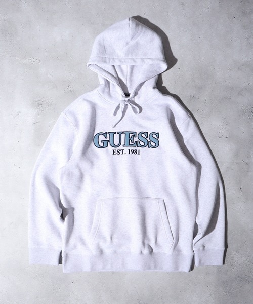 Guess(ゲス)の「GUESS UNI L/SLV HOODIES フーディ パーカー(パーカー・メンズ・ネイビー/グリーン/ライトグレー・S/M/L/XL)」の2枚目の写真