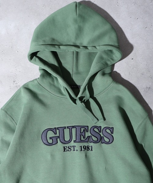 Guess(ゲス)の「GUESS UNI L/SLV HOODIES フーディ パーカー(パーカー・メンズ・ネイビー/グリーン/ライトグレー・S/M/L/XL)」の11枚目の写真