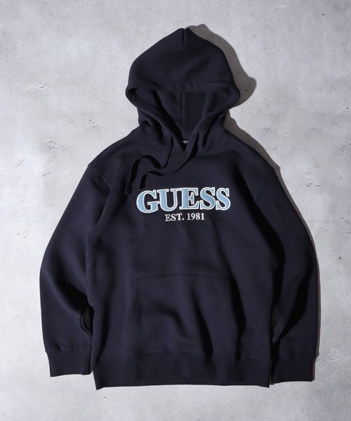 Guess(ゲス)の「GUESS UNI L/SLV HOODIES フーディ パーカー(パーカー・メンズ・ネイビー/グリーン/ライトグレー・S/M/L/XL)」の9枚目の写真