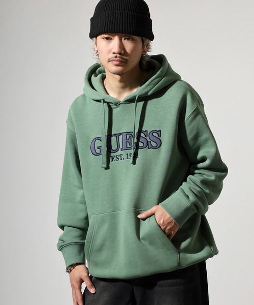 Guess(ゲス)の「GUESS UNI L/SLV HOODIES フーディ パーカー(パーカー・メンズ・ネイビー/グリーン/ライトグレー・S/M/L/XL)」の21枚目の写真