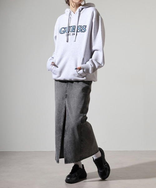 Guess(ゲス)の「GUESS UNI L/SLV HOODIES フーディ パーカー(パーカー・メンズ・ネイビー/グリーン/ライトグレー・S/M/L/XL)」の7枚目の写真