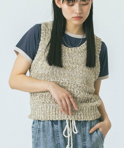 MULTI YARN KNIT TANK（ニット/セーター）｜ROSE BUD（ローズ