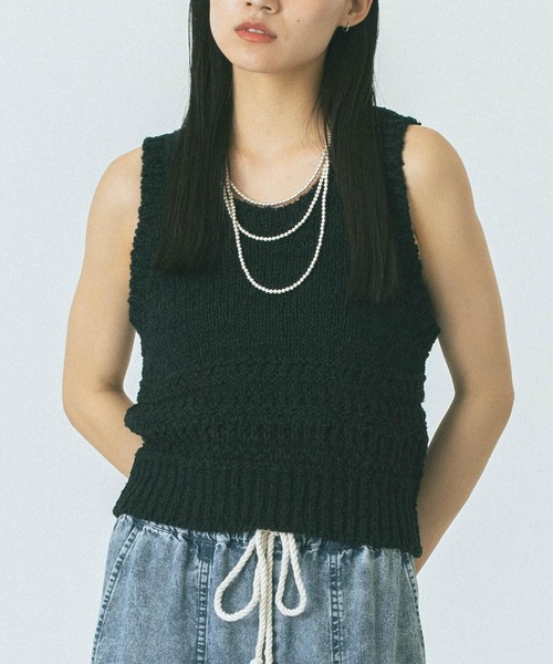 ニット セーター MULTI YARN KNIT TANK レディース MULTI YARN KNIT TANK（ニット/セーター）｜ROSE BUD（ローズ