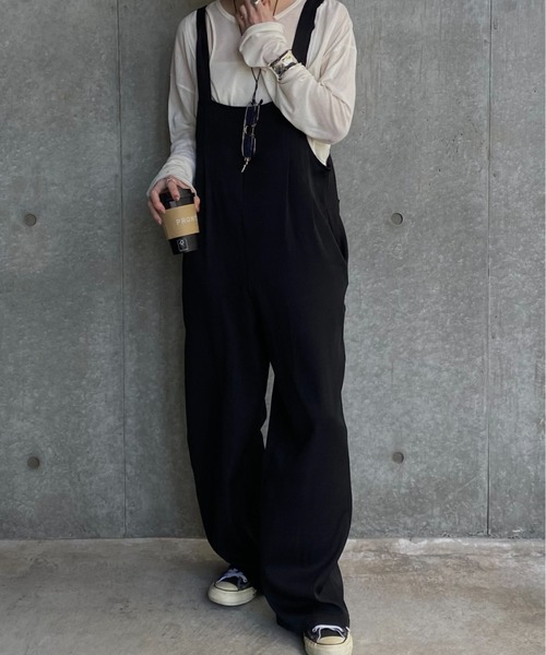 frame work × oll kyoto コラボオールインワン　ブラック frame work × oll kyoto コラボオールインワン ブラック