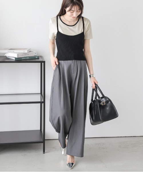 AMELY(エミリー)の「サマーニットTシャツ&ビスチェセット(アンサンブル・レディース・グレー/ブルー/ホワイト/ピンク・フリー)」の10枚目の写真