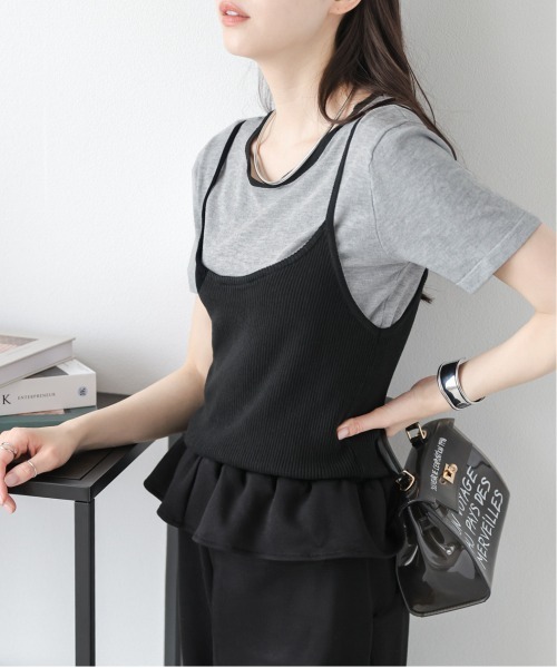 AMELY(エミリー)の「サマーニットTシャツ&ビスチェセット(アンサンブル・レディース・グレー/ブルー/ホワイト/ピンク・フリー)」の15枚目の写真