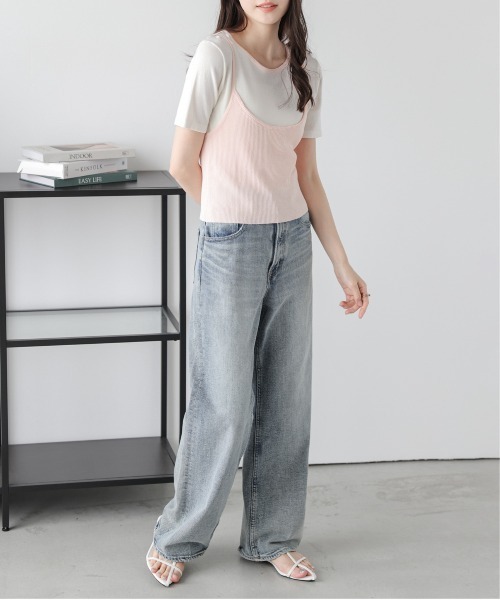 AMELY(エミリー)の「サマーニットTシャツ&ビスチェセット(アンサンブル・レディース・グレー/ブルー/ホワイト/ピンク・フリー)」の19枚目の写真