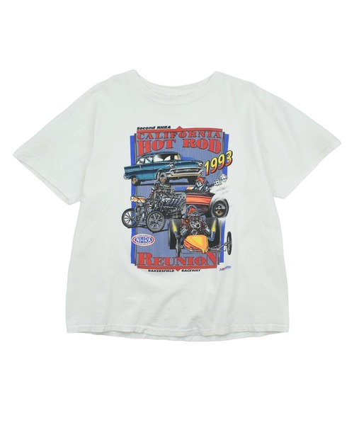 VINTAGE(ヴィンテージ)の「【USED】90’s DELTA “CALIFORNIA HOT ROD 1993” レーシング Tシャツ(Tシャツ/カットソー・メンズ・ホワイト・X-LARGE)」の1枚目の写真