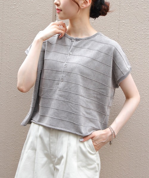 RYE TENDER（ライテンダー）の「RYE TENDER/ライテンダー　モラガトップ　MORAGA TOP（Tシャツ/カットソー・レディース・ブラック/グレー・0）」の14枚目の写真