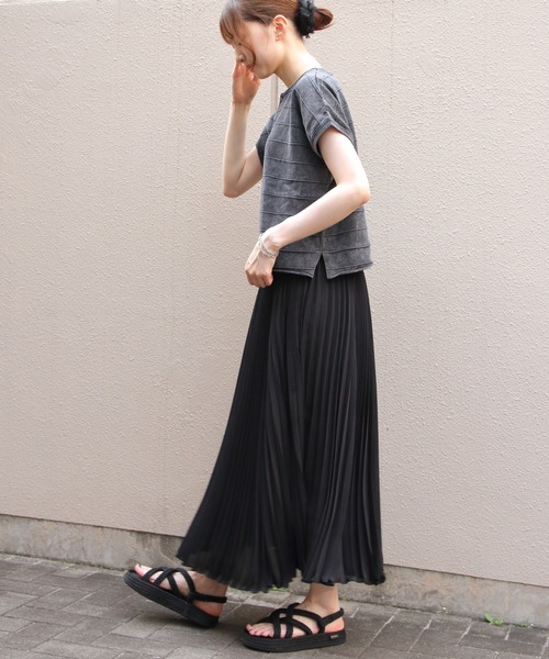 RYE TENDER（ライテンダー）の「RYE TENDER/ライテンダー　モラガトップ　MORAGA TOP（Tシャツ/カットソー・レディース・ブラック/グレー・0）」の7枚目の写真