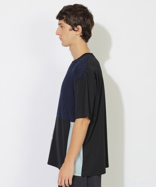 CB CRESTBRIDGE(シービークレストブリッジ)の「ブロッキングニットコンビT(Tシャツ/カットソー・レディース・ネイビー/ブラック・1/2/3)」の13枚目の写真