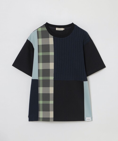 CB CRESTBRIDGE(シービークレストブリッジ)の「ブロッキングニットコンビT(Tシャツ/カットソー・レディース・ネイビー/ブラック・1/2/3)」の10枚目の写真