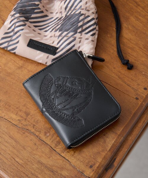 セール】sampo×ear 本革ホース刺しゅう折り財布（財布）｜ear
