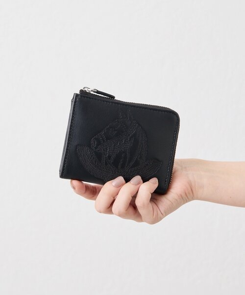 セール】sampo×ear 本革ホース刺しゅう折り財布（財布）｜ear