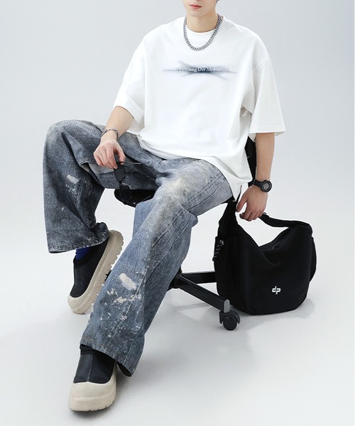 JOHNNY WOLF(ジョニーウルフ)の「CRUX オーバーサイズ グラフィティロゴ Tシャツ(Tシャツ/カットソー・メンズ・ブラック/パープル/ホワイト・S/M/L/XL)」の19枚目の写真