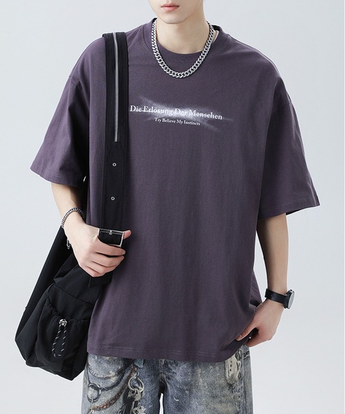 JOHNNY WOLF(ジョニーウルフ)の「CRUX オーバーサイズ グラフィティロゴ Tシャツ(Tシャツ/カットソー・メンズ・ブラック/パープル/ホワイト・S/M/L/XL)」の10枚目の写真
