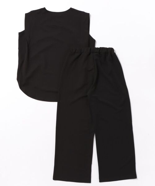 セール】カット ジョーゼット ノースリーブ & パンツ セットアップ