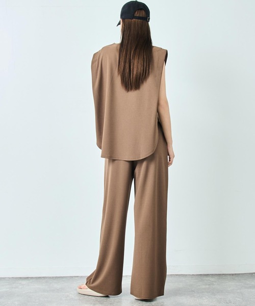 ANAP（アナップ）の「カット ジョーゼット ノースリーブ & パンツ セットアップ（セットアップ・レディース・ブラック/ベージュ・FREE）」の10枚目の写真