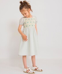 BRANSHES（ブランシェス）の「ハート柄刺繍ワンピース（ワンピース・キッズ）」