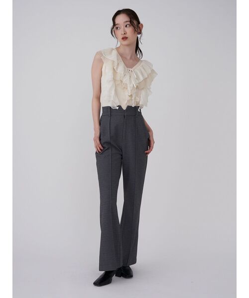 LAGUNAMOON（ラグナムーン）の「ストレッチジャージーセミフレアパンツ（その他パンツ・レディース・ダークブラウン/チャコールグレー・SMALL/MEDIUM）」の4枚目の写真