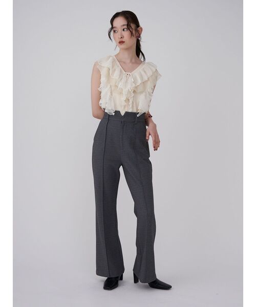 LAGUNAMOON（ラグナムーン）の「ストレッチジャージーセミフレアパンツ（その他パンツ・レディース・ダークブラウン/チャコールグレー・SMALL/MEDIUM）」の5枚目の写真