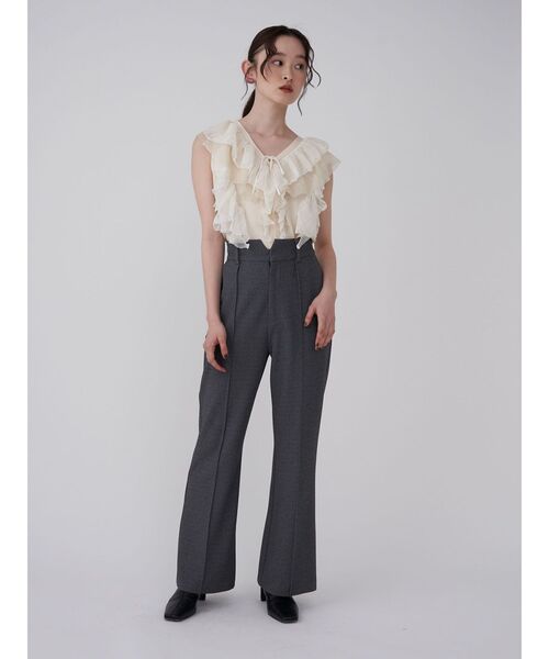 LAGUNAMOON（ラグナムーン）の「ストレッチジャージーセミフレアパンツ（その他パンツ・レディース・ダークブラウン/チャコールグレー・SMALL/MEDIUM）」の6枚目の写真