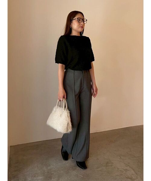 LAGUNAMOON（ラグナムーン）の「ストレッチジャージーセミフレアパンツ（その他パンツ・レディース・ダークブラウン/チャコールグレー・SMALL/MEDIUM）」の8枚目の写真