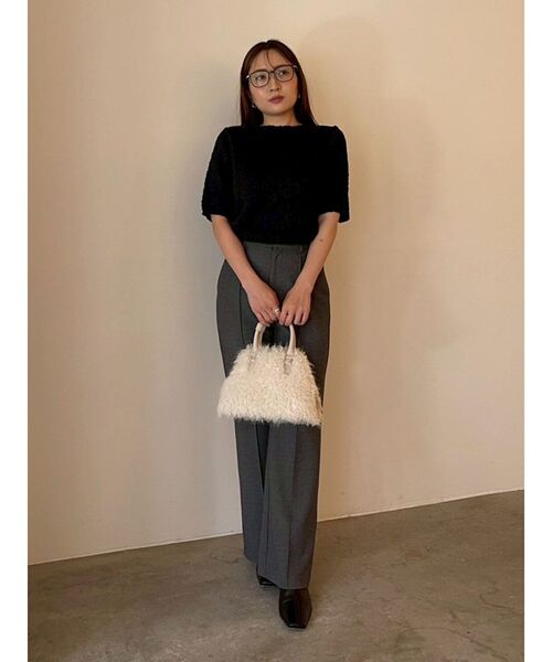 LAGUNAMOON（ラグナムーン）の「ストレッチジャージーセミフレアパンツ（その他パンツ・レディース・ダークブラウン/チャコールグレー・SMALL/MEDIUM）」の9枚目の写真