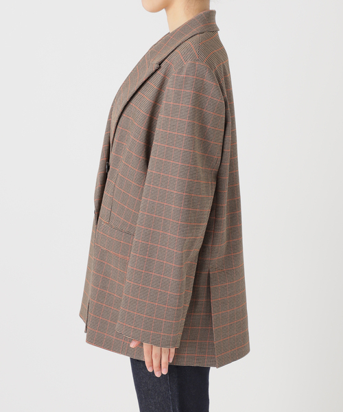 SLOBE IENA カジュアルジャケット F 白x黒　チェック SLOBE IENA - SLOBE IENA カジュアルジャケット F 白x黒