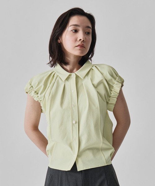 CITY TOKYO/シティートウキョウ】Volume Gather Nosleeve Shirt 