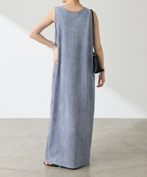 COLLAGE GALLARDAGALANTE（コラージュガリャルダガランテ）の「【OT】スエードライクジャンスカ（ワンピース・レディース・グレイッシュベージュ/ブルー・FREE）」の20枚目の写真