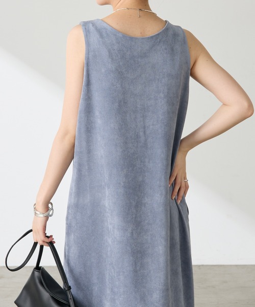 COLLAGE GALLARDAGALANTE（コラージュガリャルダガランテ）の「【OT】スエードライクジャンスカ（ワンピース・レディース・グレイッシュベージュ/ブルー・FREE）」の16枚目の写真