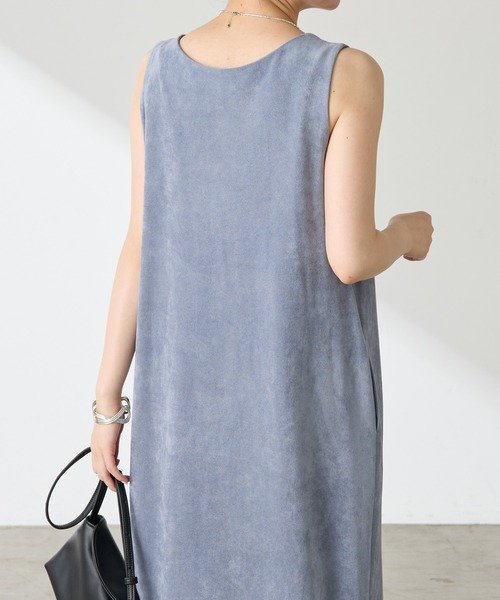 COLLAGE GALLARDAGALANTE（コラージュガリャルダガランテ）の「【OT】スエードライクジャンスカ（ワンピース・レディース・グレイッシュベージュ/ブルー・FREE）」の17枚目の写真