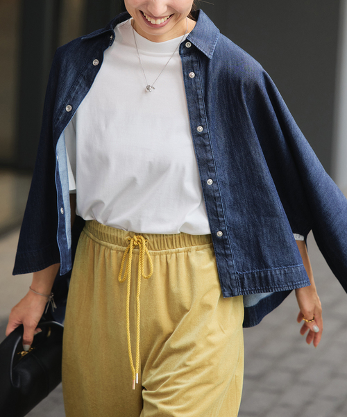 VERMEIL par iena(ヴェルメイユパーイエナ)の「デニムフォルムシャツ(シャツ/ブラウス・レディース・ブルー系その他・FREE)」の10枚目の写真