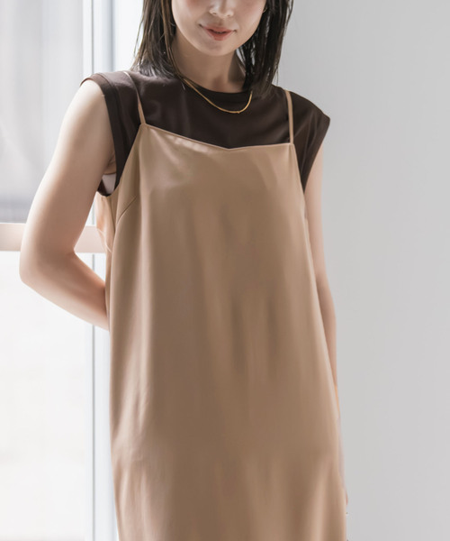 Noble ワンピース 予約》ランダムドットプリントギャザーワンピース（ワンピース