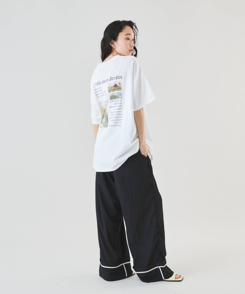 Muscat（マスカット）の「裾配色パイピング　タックワイドパンツ（その他パンツ・レディース・ブラウン/グレー/ブラック・F）」の6枚目の写真
