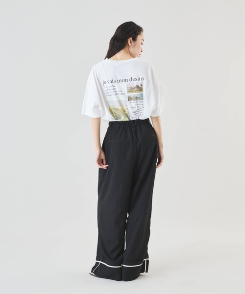 Muscat（マスカット）の「裾配色パイピング　タックワイドパンツ（その他パンツ・レディース・ブラウン/グレー/ブラック・F）」の8枚目の写真