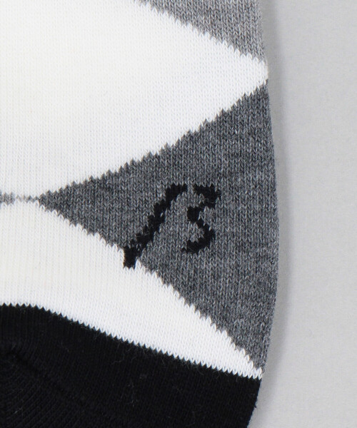 β MEN（ベータメン）の「ダイヤ柄 クルーソックス（ソックス/靴下・メンズ・ネイビー/ライトグレー/チャコールグレー/ブラック・27.0cm）」の9枚目の写真