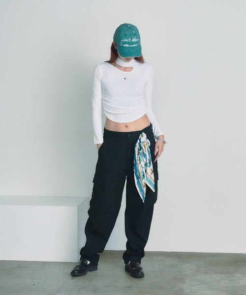 BLANK　（ブランク）の「TWILL CARGO PANTS カーゴパンツ（カーゴパンツ・レディース・ブラック/カーキ・L/M）」の16枚目の写真