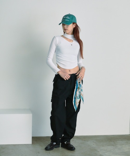 BLANK　（ブランク）の「TWILL CARGO PANTS カーゴパンツ（カーゴパンツ・レディース・ブラック/カーキ・L/M）」の17枚目の写真