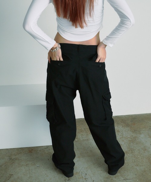 BLANK　（ブランク）の「TWILL CARGO PANTS カーゴパンツ（カーゴパンツ・レディース・ブラック/カーキ・L/M）」の15枚目の写真