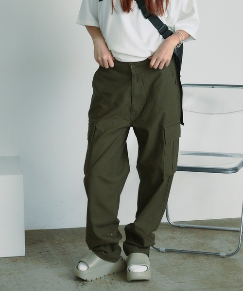 BLANK　（ブランク）の「TWILL CARGO PANTS カーゴパンツ（カーゴパンツ・レディース・ブラック/カーキ・L/M）」の19枚目の写真