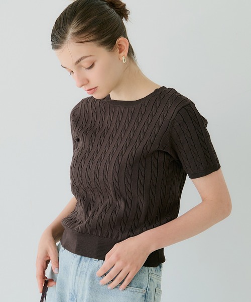 セール】ケーブルニットトップス（ニット/セーター）｜coca（coca