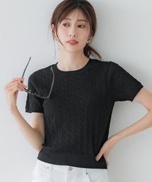 coca（coca）（コカ）の「ケーブルニットトップス（ニット/セーター）」