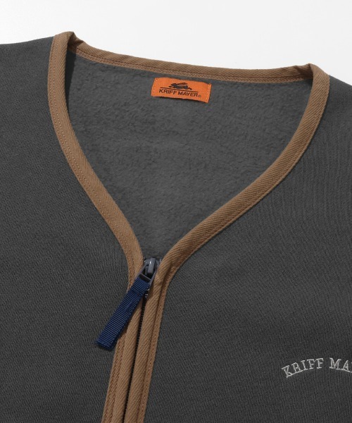 KRIFF MAYER（クリフメイヤー）の「裏起毛ZIPカーデ（スウェット・メンズ・ナチュラル/チャコール/カラフル/ブラウン/グレー・X-LARGE/LARGE/MEDIUM）」の12枚目の写真