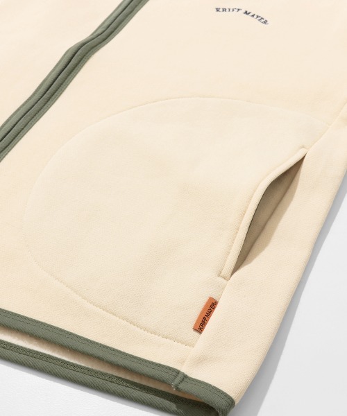 KRIFF MAYER（クリフメイヤー）の「裏起毛ZIPカーデ（スウェット・メンズ・ナチュラル/チャコール/カラフル/ブラウン/グレー・X-LARGE/LARGE/MEDIUM）」の13枚目の写真