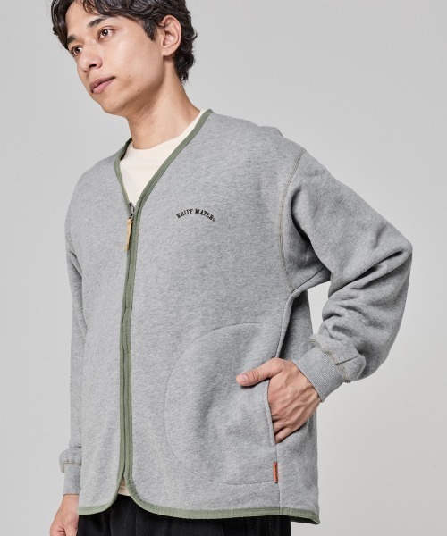 KRIFF MAYER（クリフメイヤー）の「裏起毛ZIPカーデ（スウェット・メンズ・ナチュラル/チャコール/カラフル/ブラウン/グレー・X-LARGE/LARGE/MEDIUM）」の15枚目の写真